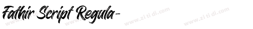 Fathir Script Regula字体转换